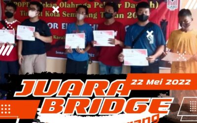 Juara Pertama Lomba Bridge Dalam Pekan Olahraga Pelajar Daerah Tingkat Kota Semarang