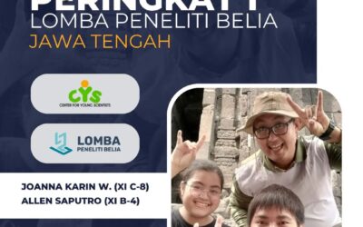 Peringkat 1 Bidang Sejarah dalam Lomba Peneliti Belia (LPB) Tingkat Provinsi Jawa Tengah 2022