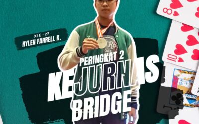 Peringkat Dua dalam Kejurnas Bridge ke-58 Cabang Individu yang Diselenggarakan Oleh Gabungan Bridge Seluruh Indonesia