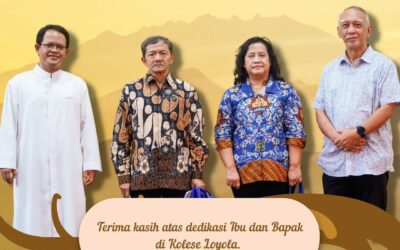 Terima kasih atas pengabdian Ibu Bernadetta Erawati (Guru Biologi) dan Bapak JF. Admin Sudarjo (Tenaga Kependidikan-Laboran Biologi) dalam berkarya di SMA Kolese Loyola