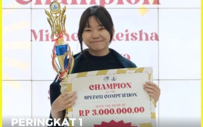 Peringkat Satu lomba Speech Competition dalam International Relations English Competition (IREC) 2023