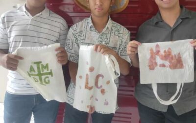 Ecoprint kegiatan P5 XI Gaya Hidup Berkelanjutan – Pembimbing Bapak Riki