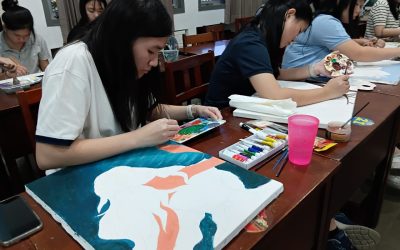 Melukis Mix Media Tema Legenda Nusantara